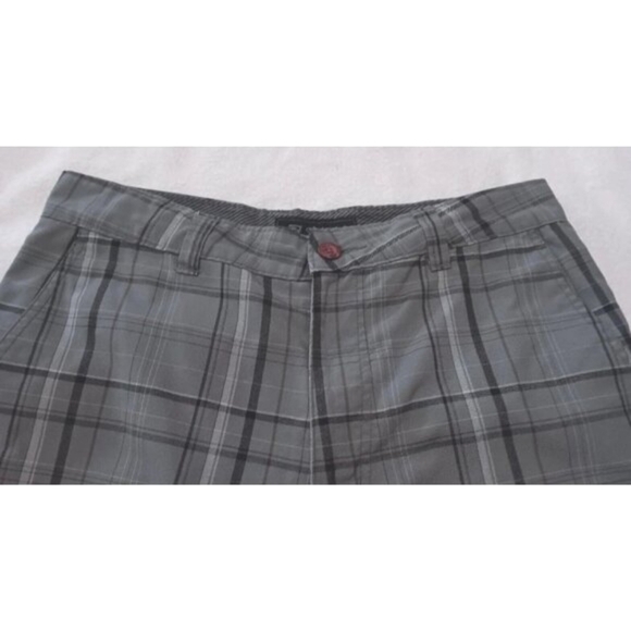 3/10 O'Neill Chino Shorts Size 30 Gray Plaid Pockets 10" Inseam EUC - Picture 3 of 10